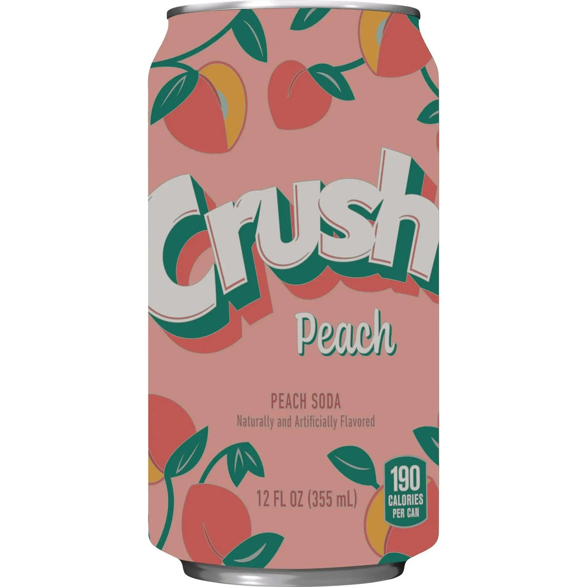 Sok u limenci Crush Peach 355 ml, ružičasta s uzorkom breskvi