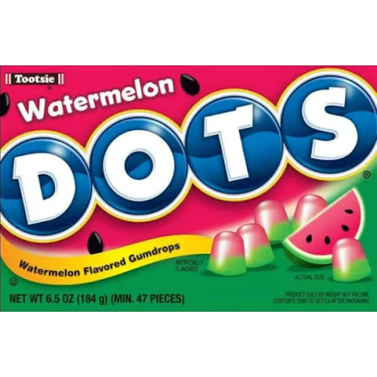 Kutija gumibombona Dots s okusom lubenice, 184 g