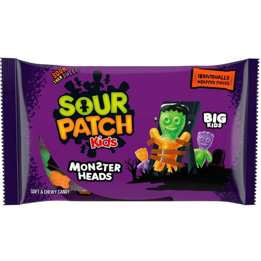 Ljubičasta vrećica Sour Patch Kids Monster Heads bombona, 105 g